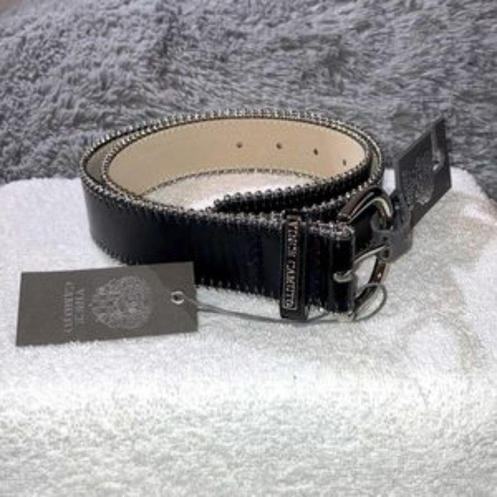 Vince Camuto Shot Bead Outline Belt Silver Size L